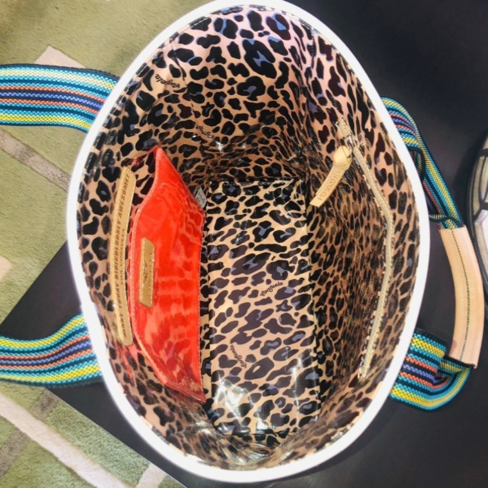 Conseula White Swirly Classic Tote Cactus Handbags - Picture 3 of 8